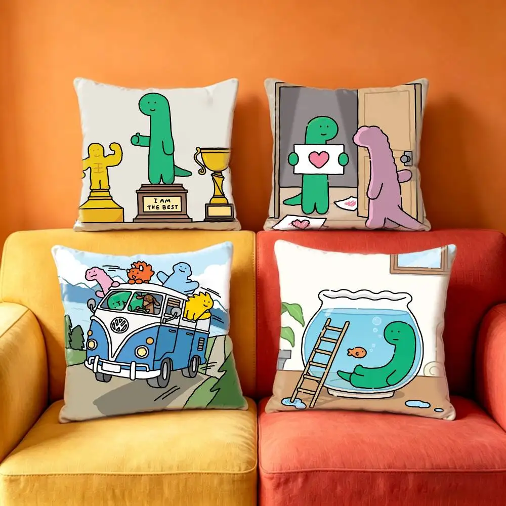Cartoon J-Joguman S-Studio  Pillow Case Sofa Living Room for Bedroom car Headboard Backrest Cushion Square Cushion Nap Time