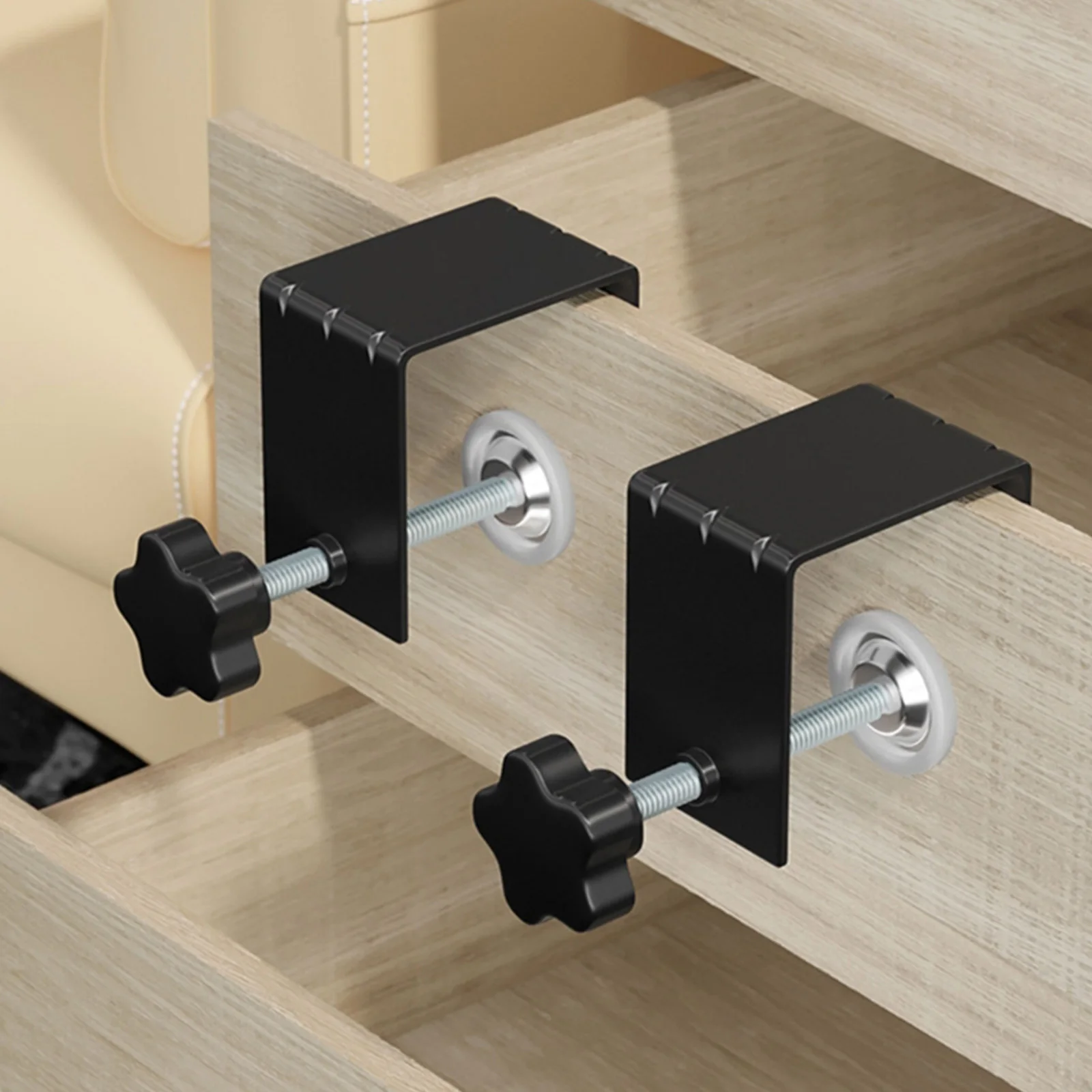 Steel Drawer Front Mounting Clips Professional Results, Smooth and Beautiful Finish, Choice of 1pc, 2pcs, 4pcs, or 6pcs