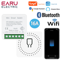 Tuya App 16A 2 Way DIY Mini WiFi Smart Switch Breaker Module Timer Relay Voice Wireless Remote Control for Alexa Google Home