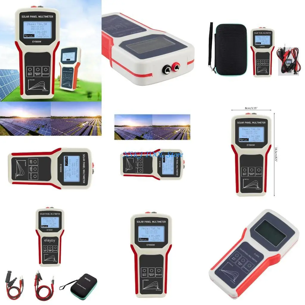 

L8RC Solar Panel Multimeter MPPT Open Circuit Troubleshooting 800W Photovoltaic Tester LCD MPPT Tools Utility Tools
