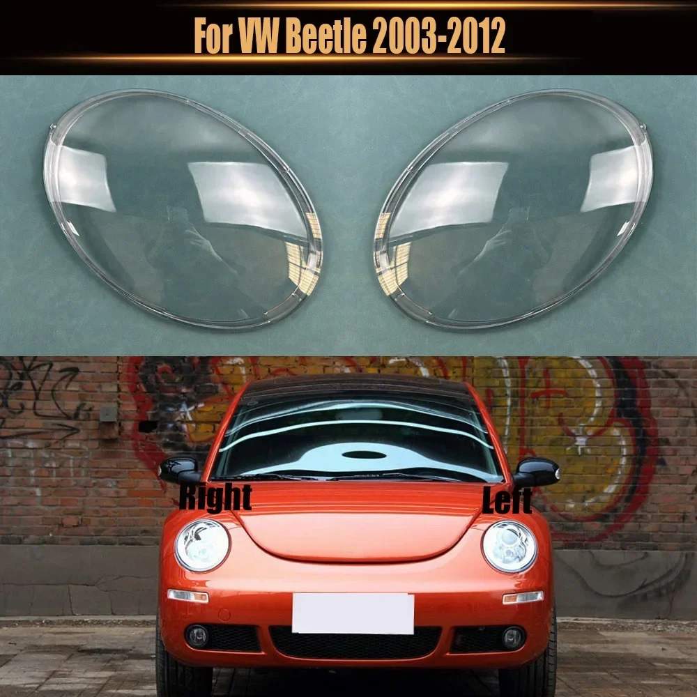 

For VW Beetle 2003-2012 Car Accessories Headlight Cover Transparent Lampshade Lamps Headlamp Shell Lens Plexiglass