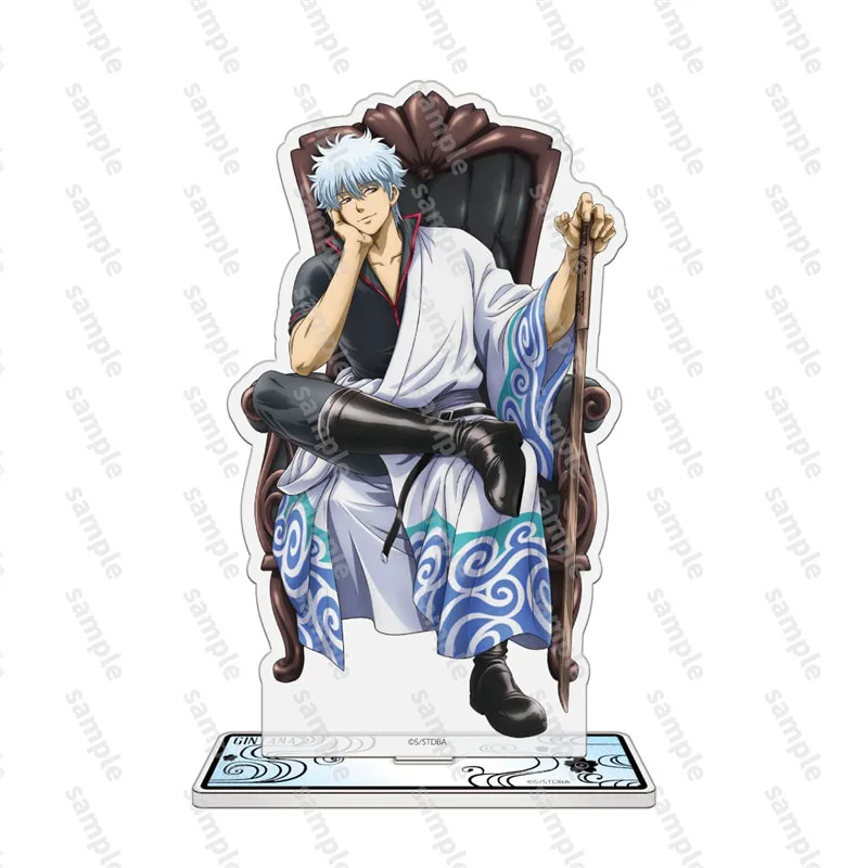 Image of Gintama Doppelseitig Bedruckter Transparenter Acryl-Aufsteller Cartoon-Charakter Desktop-Ornament Sammlerstück Deko-Geschenk
