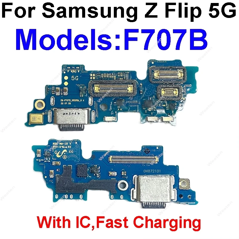 Charging Port Charger USB Board For Samsung Galaxy Z Flip1 2 3 4 5 Filp2 Filp3 Filp4 Filp5 5G F700F F707B F711U/B F721N F731U