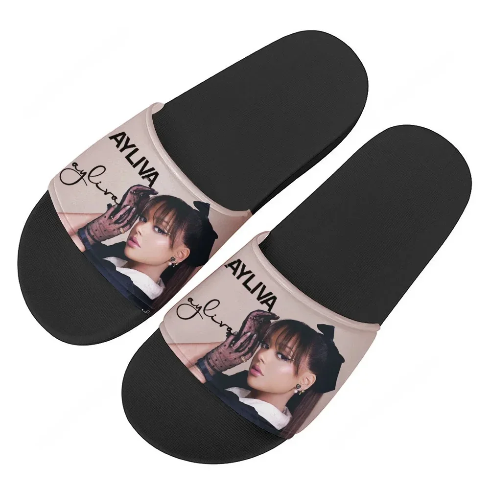 

Ayliva Schwarzes Herz Wunder Slippers – Домашние водонепроницаемые тапочки для мужчин и женщин, летние ретро-шлепанцы для дома и улицы, легкие сандалии для душа и бассейна