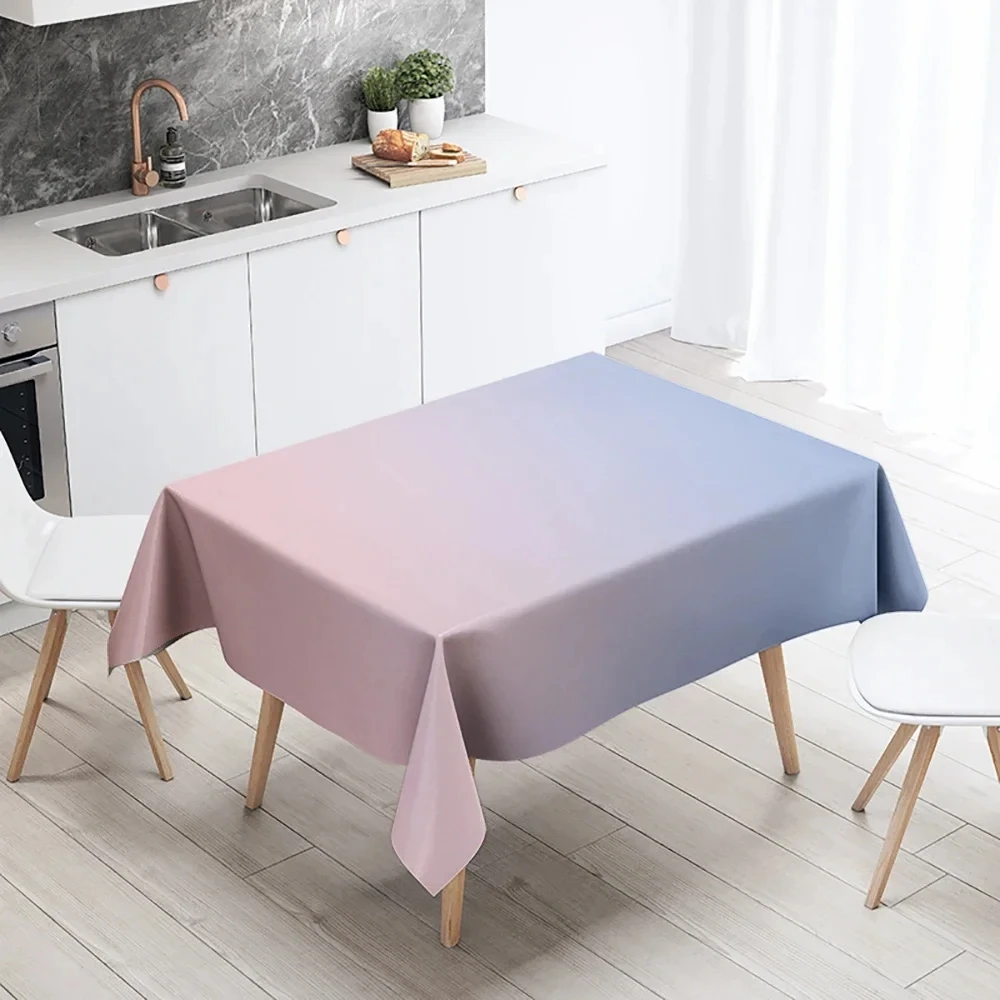 

Gradient color anti fouling and waterproof kitchen dining table, rectangular tablecloth, home decoration