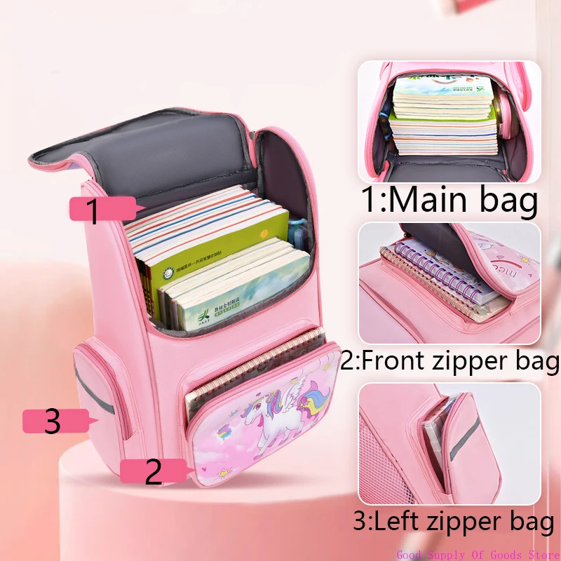 2025 детский рюкзак для девочек, милый единорог, школьный рюкзак с героями мультфильмов для учащихся начальной школы, розовый, фиолетовый, детский рюкзак для подростков, рюкзак для девочек