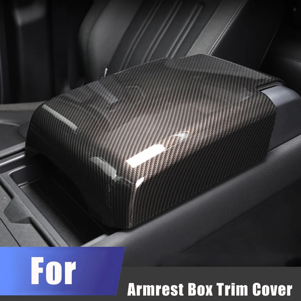 

Carbon Fiber Car Interior Center Console Armrest Storage Box Cover Trim For Land Rover Defender 90 110 2020-2022