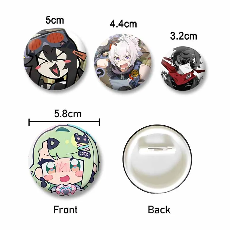 Zenless Zone Zero Game Role Brooch Angels of Delusion AOD Cartoon Badge for Backpack Clothes Hats Decor Jewelry Pins Accessories