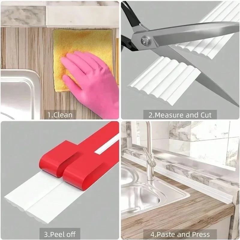 1pc 1m/2mStick Wall Edge Protector, Inside & Outside Corner Guards, Self-Adhesive Molding Trim for Table, Door Frame ﻿