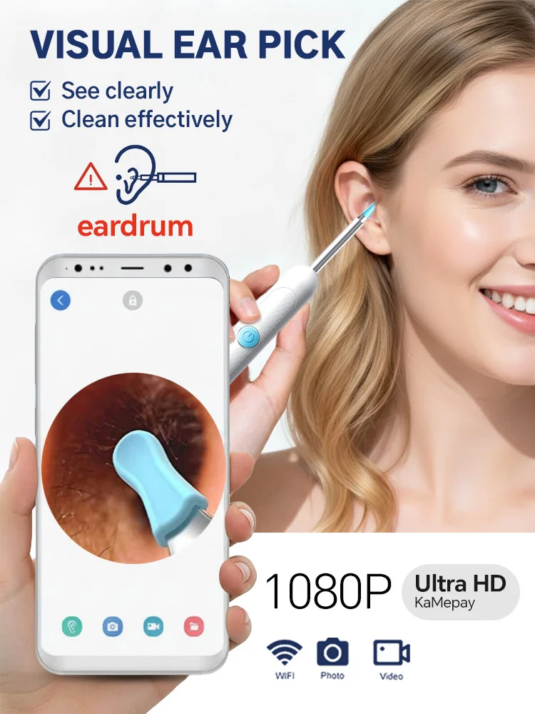 High-Definition Visual Electric Ear Spoon IP67 Waterproof Ear Care Tool for Daily Use