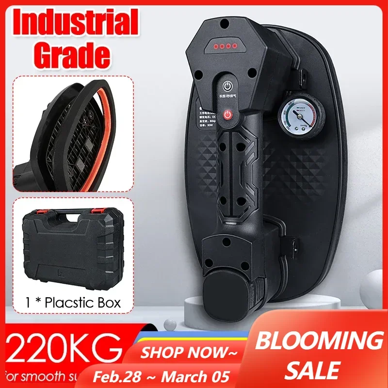 Ventosa elétrica a vácuo de grau industrial, 220kg, levantador pesado, granito, telha de vidro, ferramenta de elevação, 1500mah, pacote de caixa
