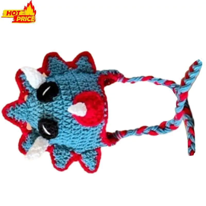 

Стильный головной убор в виде динозавра, вязаная крючком шляпа, праздничная крутая шапка для детей