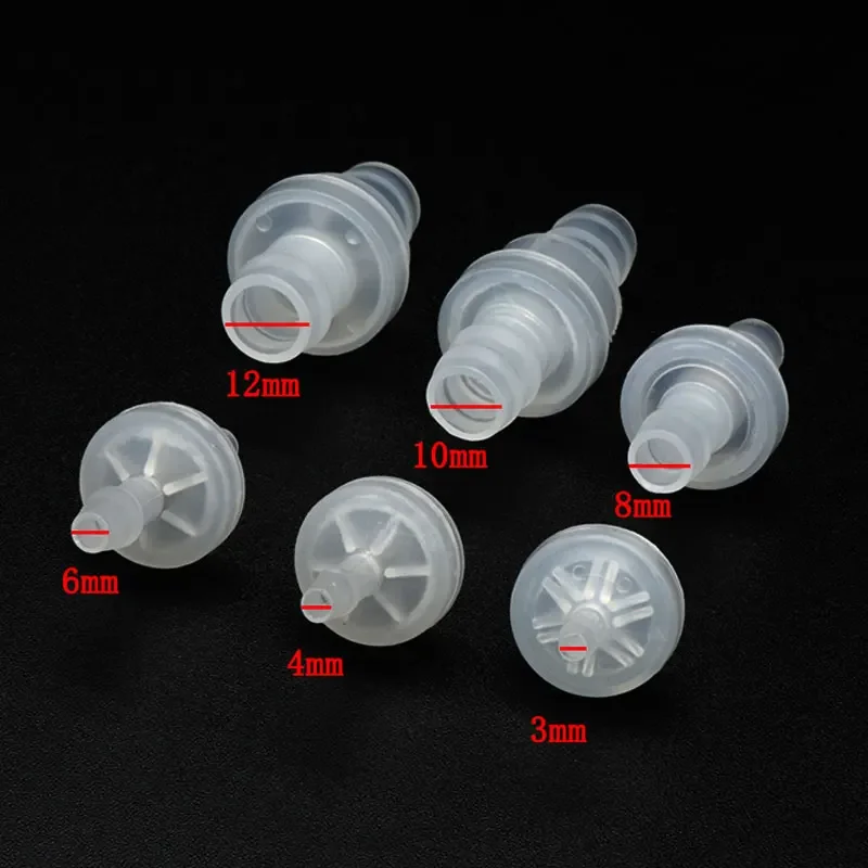 Plastic Check Valve 3 4 6 8 10 12mm One-Way Non-Return Pagoda Inline Fluids Connector Fuel Gas Liquid Ozone-Resistant Water Stop