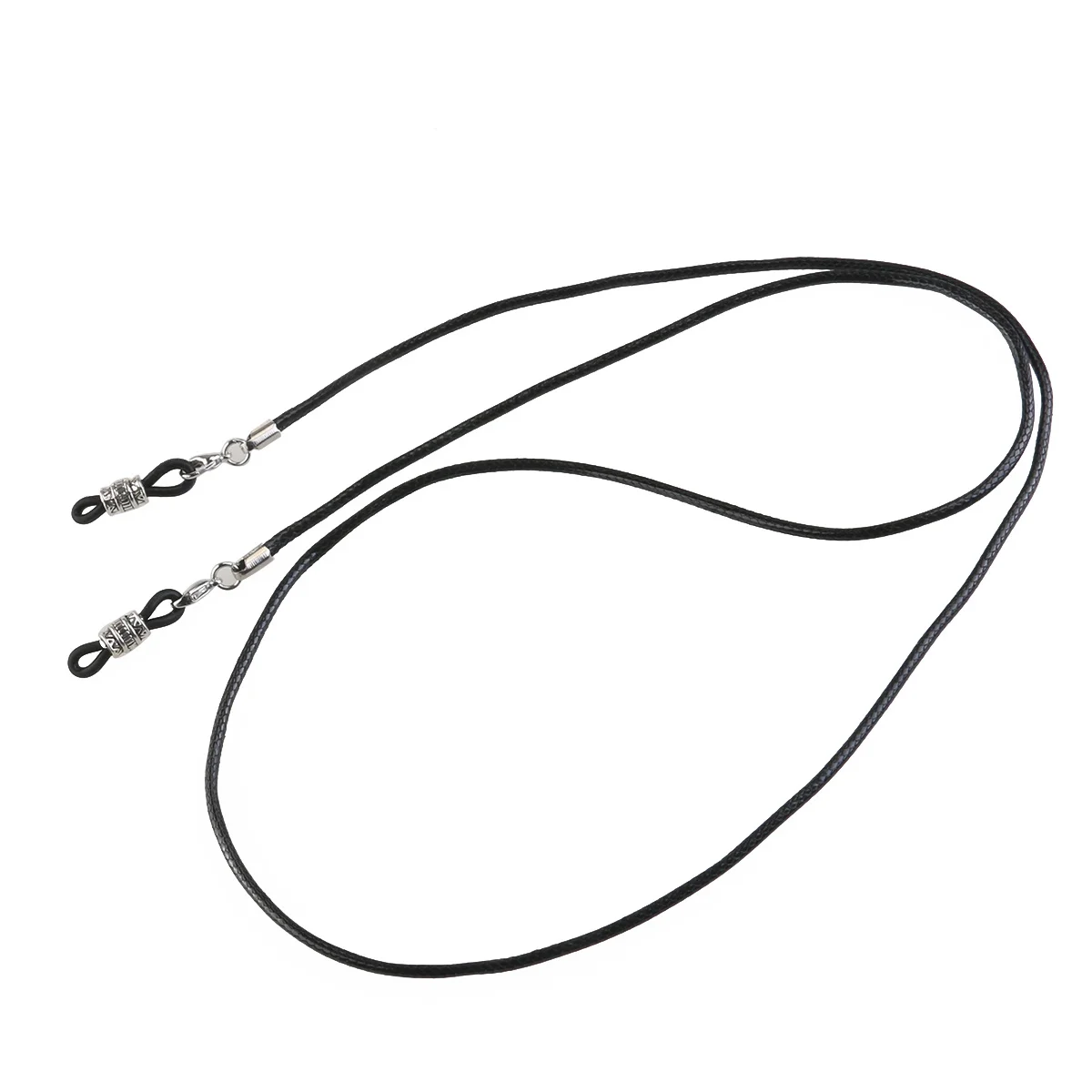 

Eyeglass Chain Black Adjustable Silicone Ends Metal Coils Neck Strap For Sunglasses Holder Eyeglasses Cord Accessory