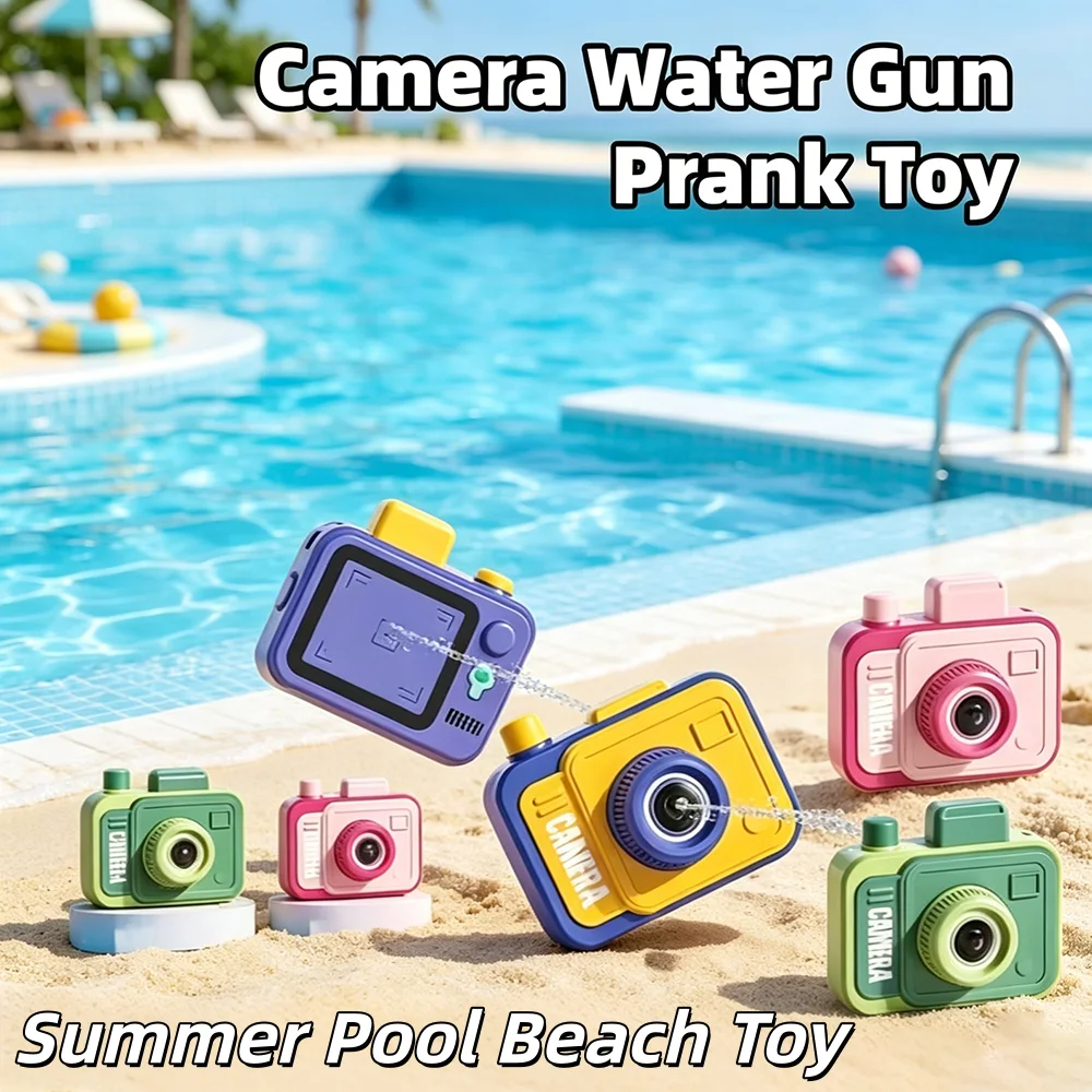 Creative Camera Shaped Dual Spray Prank Water Gun Mini Water Blaster Summer Pool Beach Toy Party Pool Party Outdoor Gifts