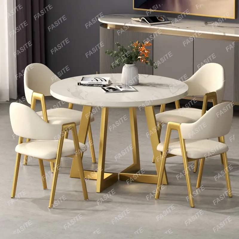 Round Set Dining Tables Living Room Retractable White Luxury Dining Tables Folding Space Savers Mesa Plegable Furniture WW50DT