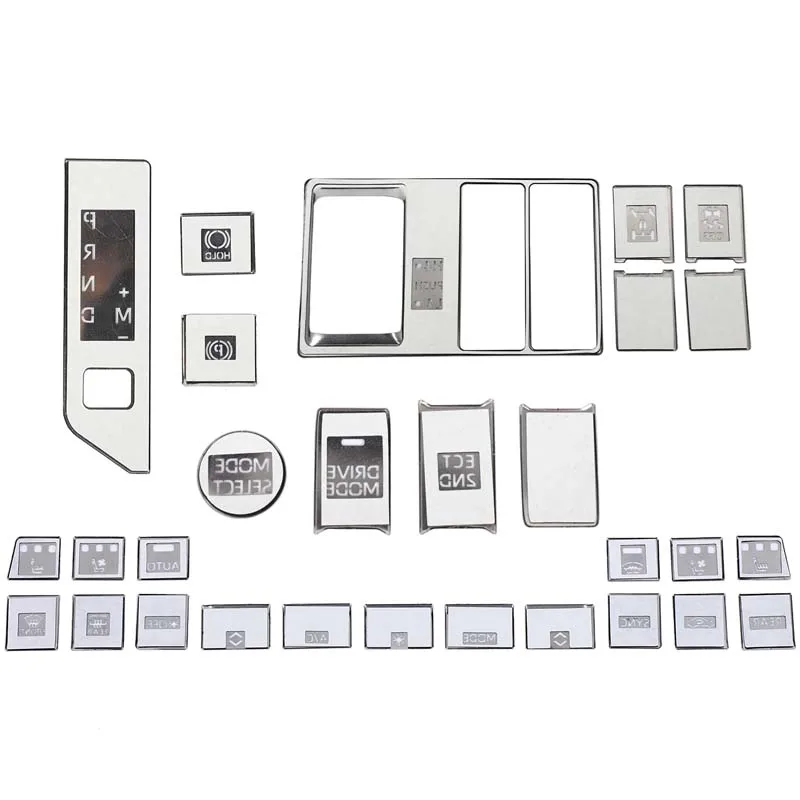 

For Toyota Prado 2024+ stainless button sticker air conditioning/four-wheel drive mode/driving mode/gear display/one touch start