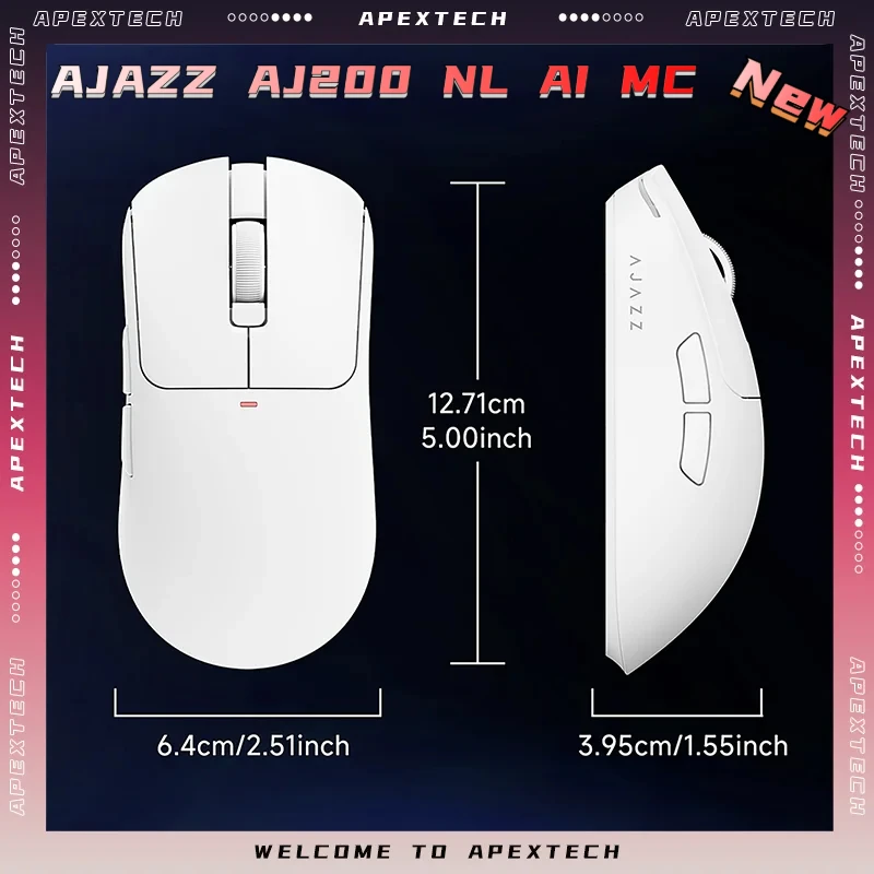 ajazz-aj200-nl-ai-mc-ワイヤレスゲーミングマウス-ai音声コントロール-starlight-3モード-bluetooth-24g-有線-rgb-人間工学に基づいたpcゲーミングギフト