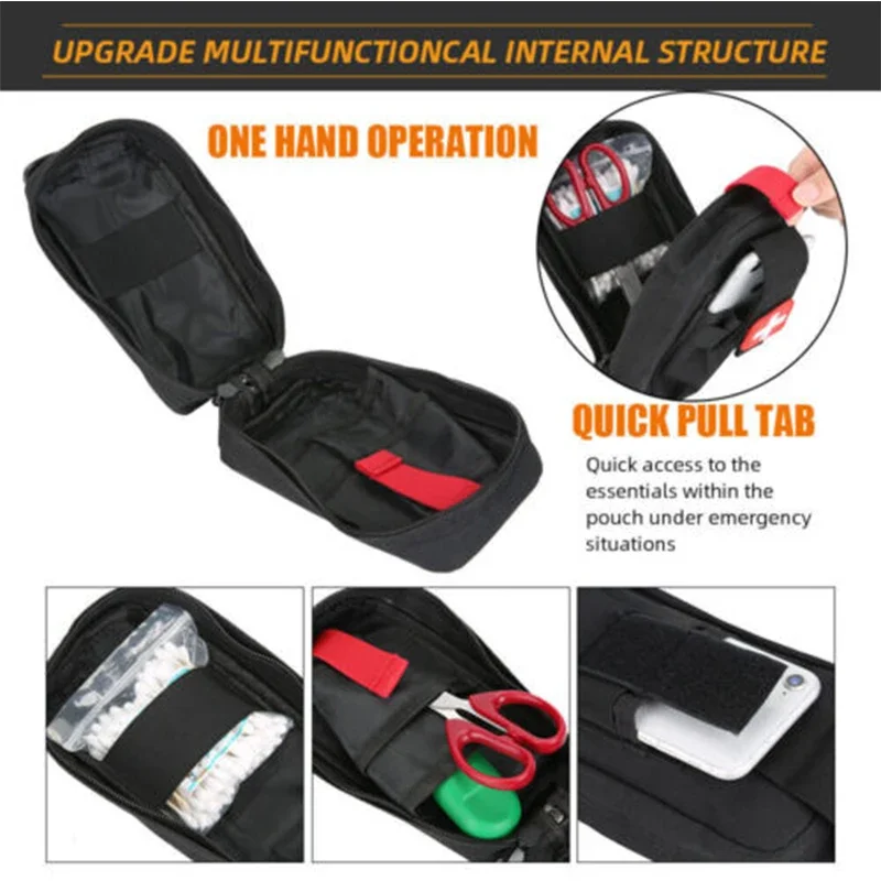IFAK Trauma Survival Kit First Aid Medical Pouch Emergency Survival Gear Equipment with Molle Car Travel Hiking Tourniquetrats view 6