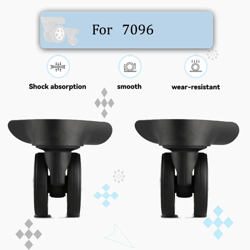 For 7096 Heavy-Duty Luggage Wheel Replacement Parts - Suitable For Rough Surfaces With Shock Absorption Function