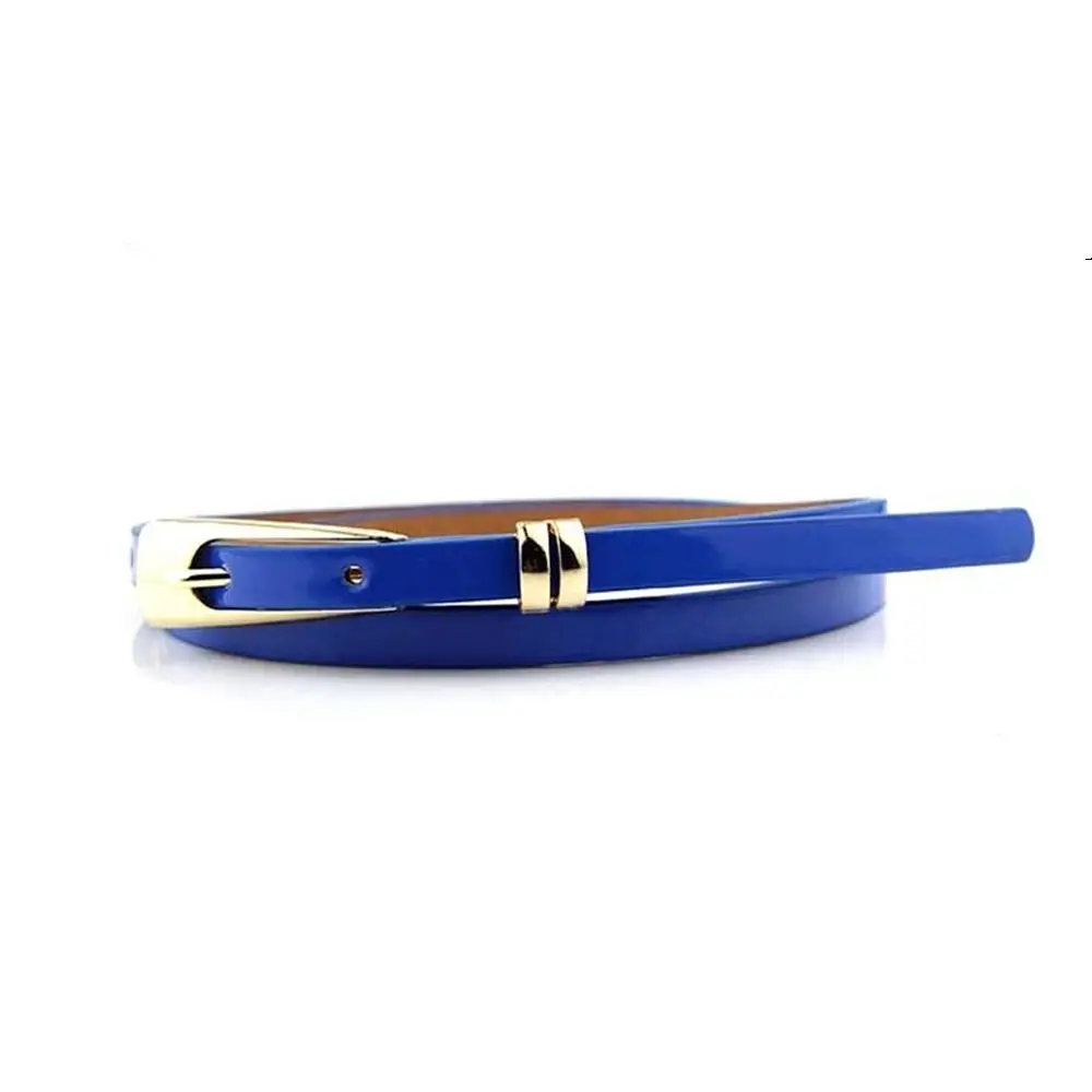 PU Leather Cummerbund Clothing Accessories Lady Girl Women Buckle Multicolor Leather Waistband Skinny Thin Waist Belt