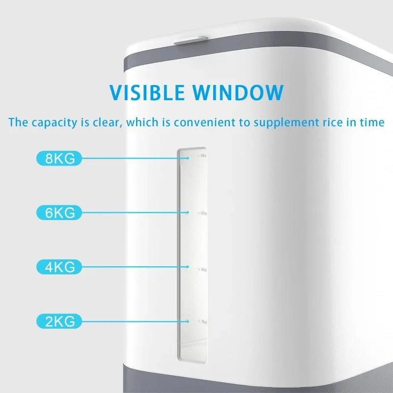 Rice Dispenser Grain Container Storage with Lid Measuring Cylinder Moisture Proof Household Dispenser for Cereal Soybean Corn