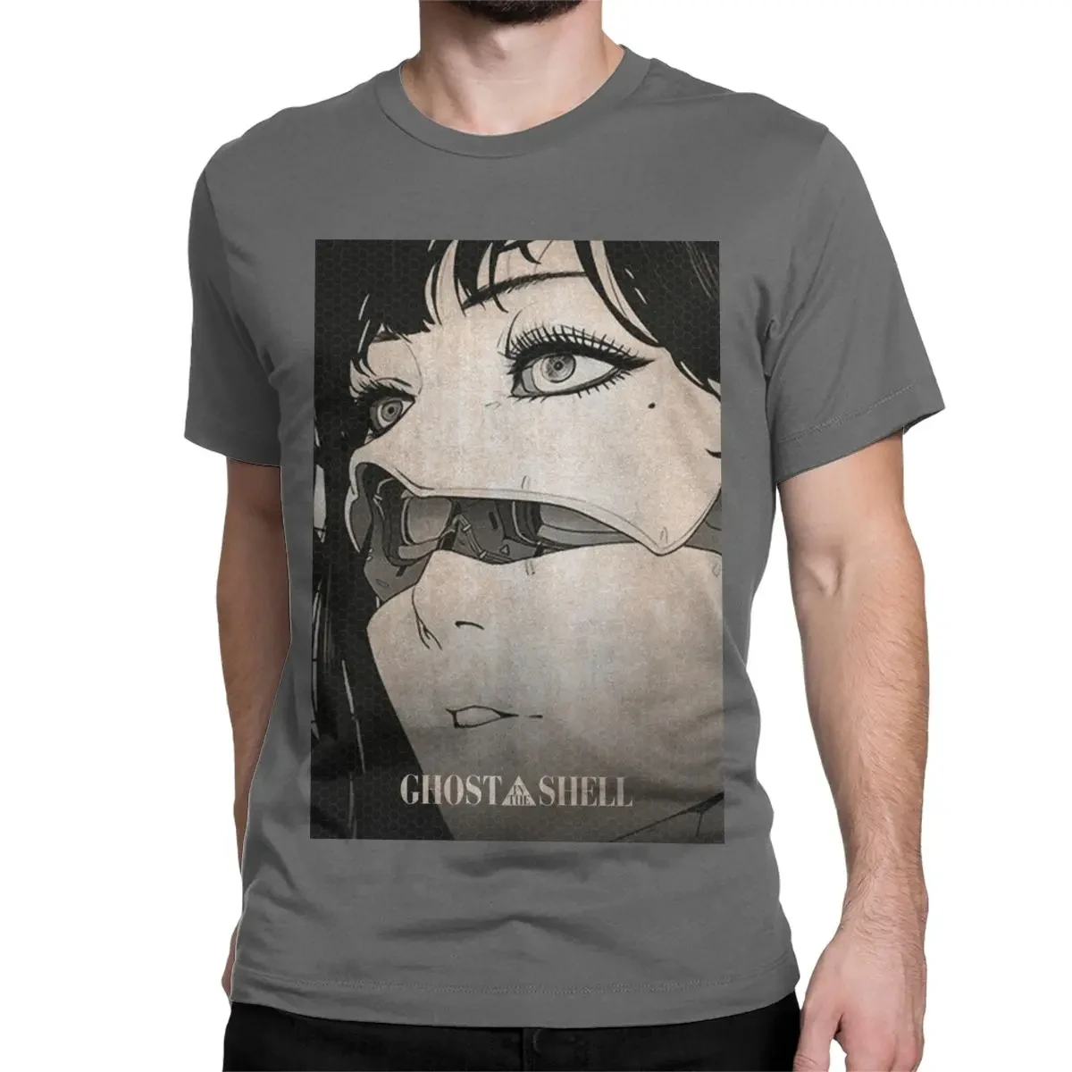 Ghost In The Shell Men Women\'s T Shirt Funny Tee Shirt Short Sleeve Crewneck T-Shirt 100% Cotton Gift Tops harajuku pro choice