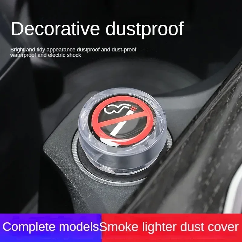 Car Lighter Plug Cover Dustproof Plug Ignition Device Button Decorations Cap Shield Automotive Vehicles Cigarette Lighter Covers