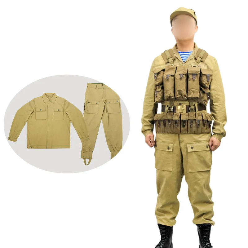 

Soviet Mabuta Combat Suit Set Cotton Canvas Vdv Combat Suit (Top+Pants) Cycling, Hiking, Rock Climbing, Outdoor Sports Clothing