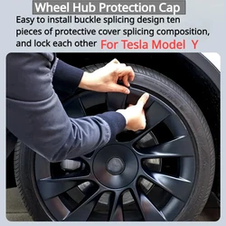 20 pollici coprimozzo Patch cerchione protezioni Auto ABS Hubcap adesivi 2023 nuovo arrivo Auto accessori esterni per Tesla Model Y