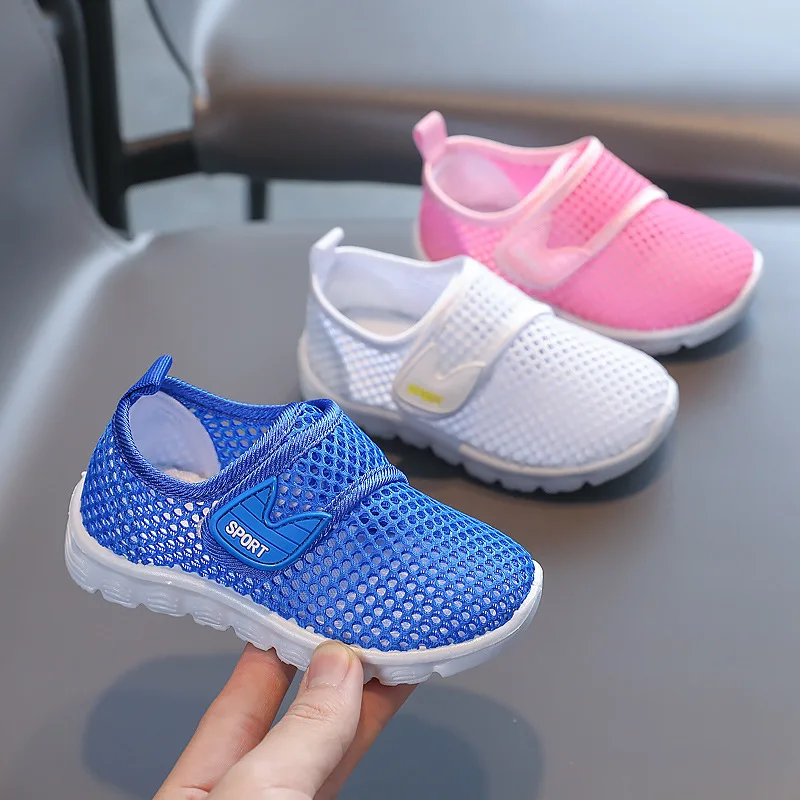 

Размер 21-38, новые сетчатые детские кроссовки, легкая детская обувь, повседневная дышащая обувь для мальчиков, нескользящие кроссовки для девочек