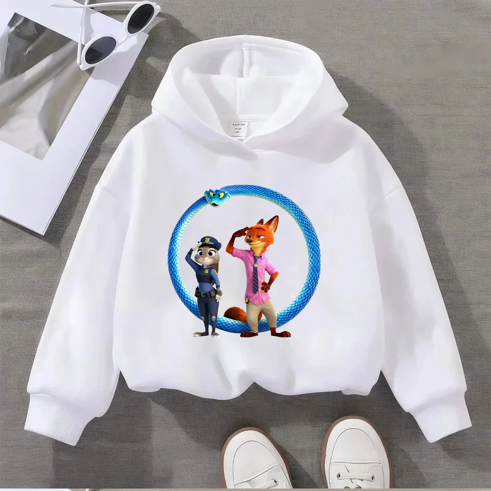 

Disney Zootopia Nick Judy Kaa Hoodie for Kids Adults Cartoon Animal Printed Casual Sweatshirt
