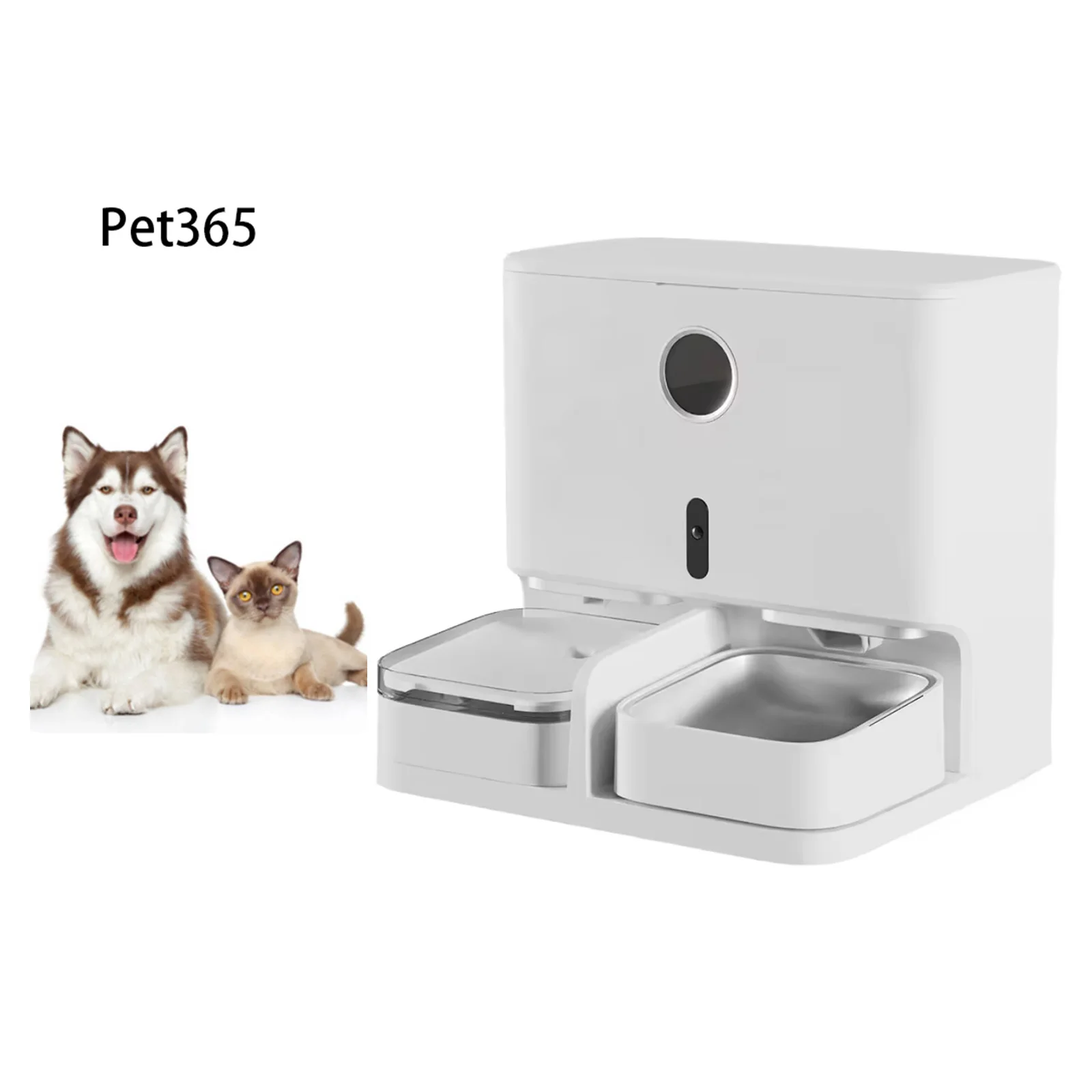 

New Auto Feeder App Control Smart Pet Food Feeder& Water Fountain Bowls ABS Automatic Feeders & Water Drinking 2 In 1feeder