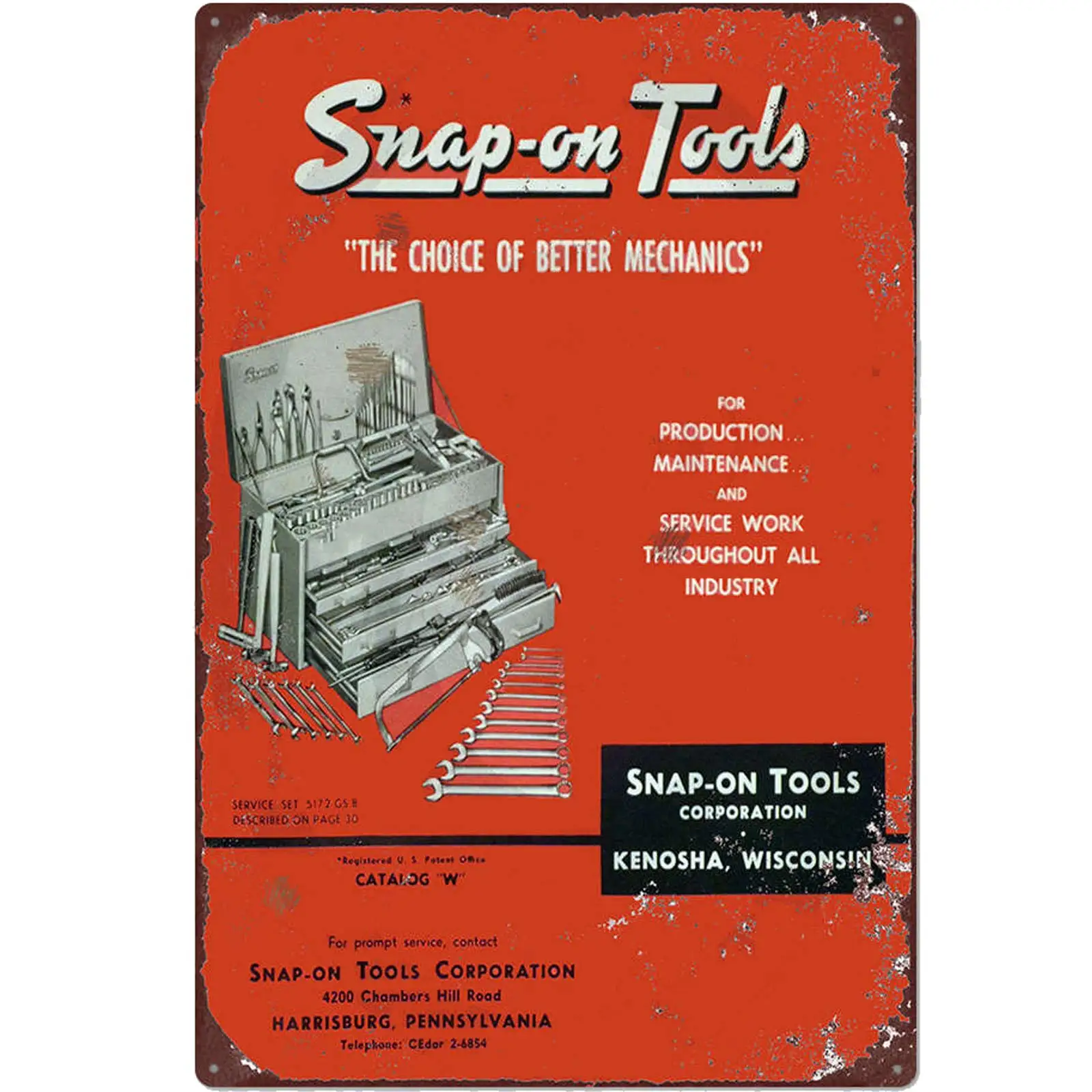 

Retro Design Tools Tin Metal Signs Wall Art | Thick Tinplate Print Poster Wall Decoration for Garage