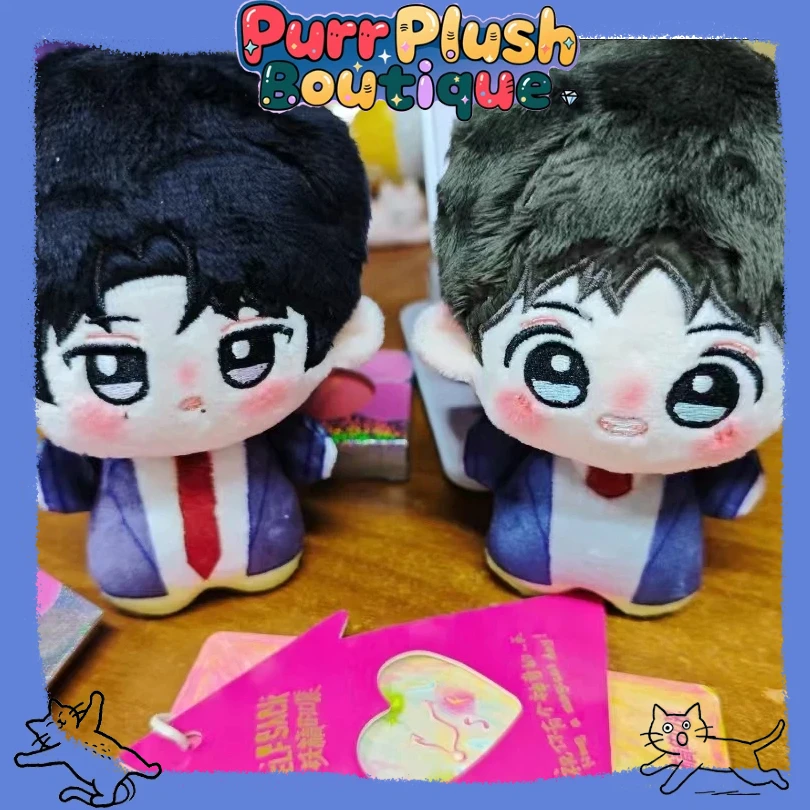 

Плюшевая игрушка-брелок 10 см: Аниме-персонаж в стиле комиксов, с подсветкой, хлопковая набивка, принт морской звезды, подвеска-кукла