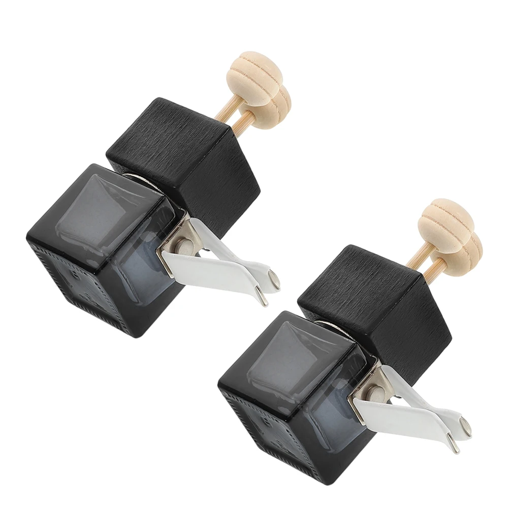 

2Pcs Car Air Conditioner Perfume Bottle Essential Oil Diffuser Aromatherapy Air Freshener Metal Pendant Accessories
