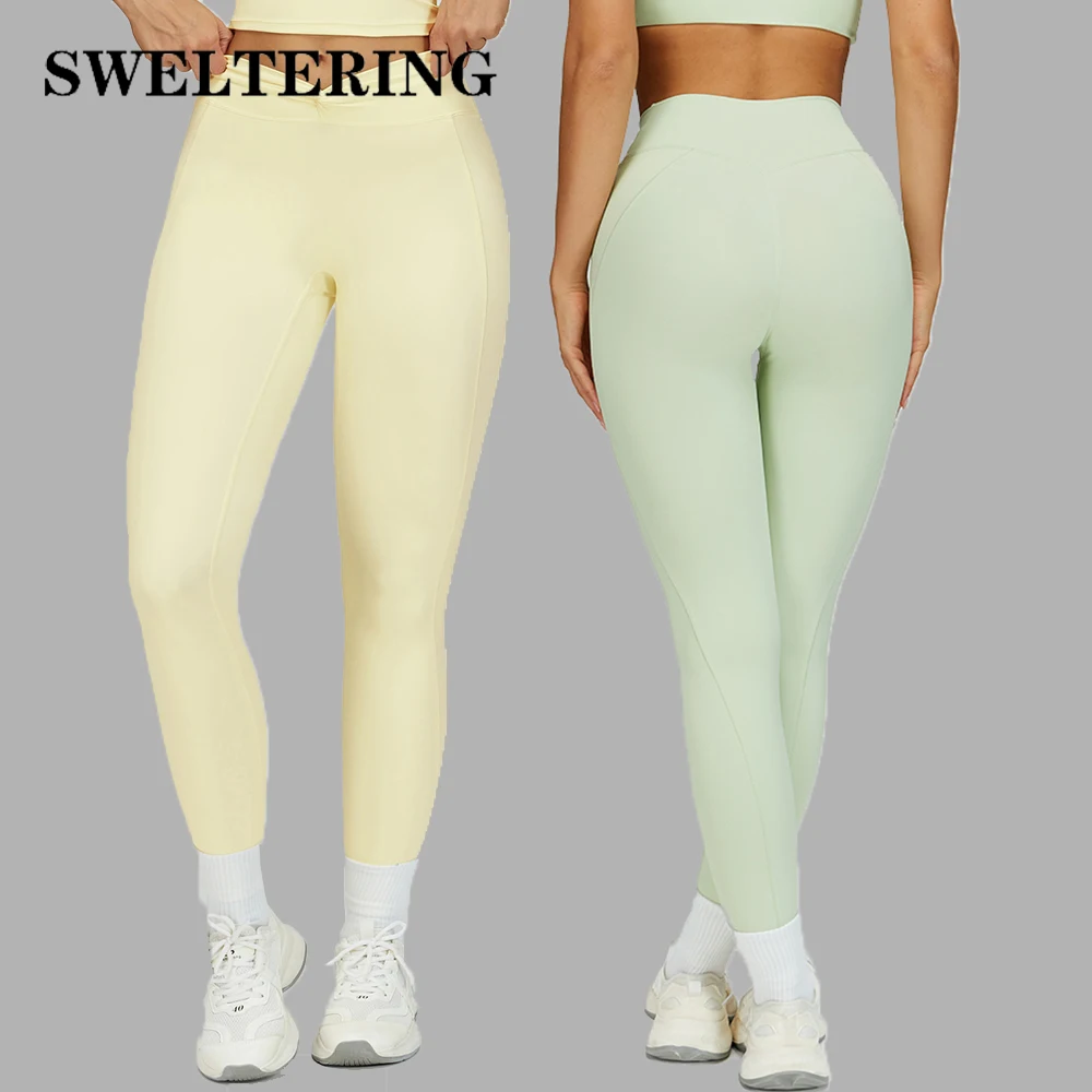 

SWELTERING Women Yoga Leggings Sports Pants Gym Fitness Trousers Workout Pants Female Hips Lifting High Waist Sports Leggings