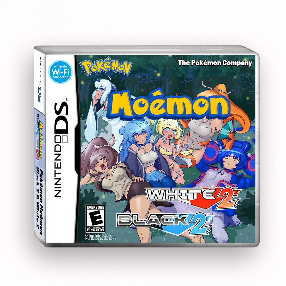 Carta da gioco NDS Pokémon Moemon, Nero 2 e Bianco 2 Versione USA Gioco inglese
