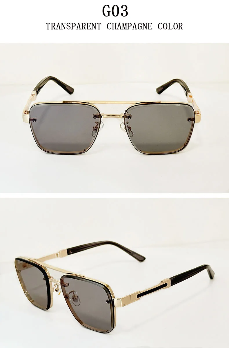 Designer Quadratische Sonnenbrille Für Männer Oculos Vintage Trend Sonnenbrille Dropshipping Gläser Urlaub Outdoor Lentes Gafas De Sol – Detail 16