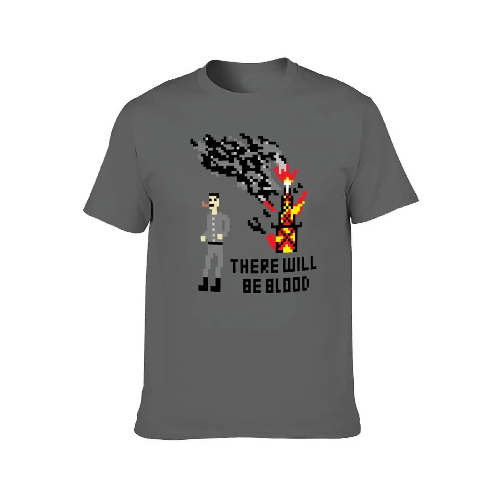 There Will Be Blood Pixel T-Shirt man t shirts cotton man t shirt cotton high quality T-Shirt