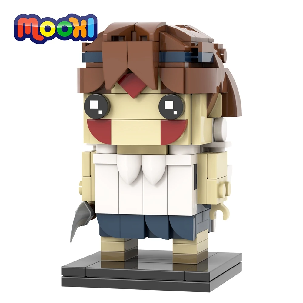 MOOXI Anime Series 176Pcs MOC Bricks Figures Princess BrickHeadsed Building Blocks Kids Education Toys For Children Gift MOC7264