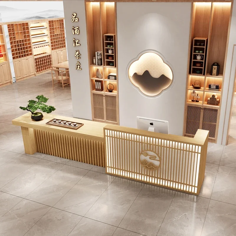 Help Center Customer Service Reception Desks Beauty Institute Counter Reception Desk Chinese-style Mostrador De Tienda Furniture