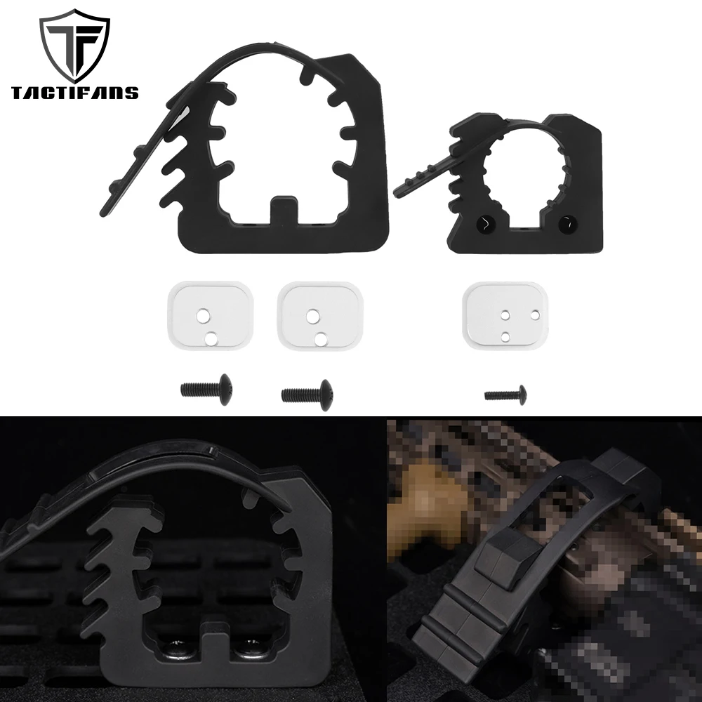 Tactical Rifle Mount Clamp Vertical Vehicle AR15 Shootgun Organization Rifle Rack Aluminum Backer Plates For Rigid Molle Panel