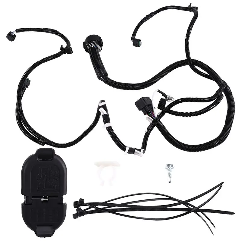 For Ford F-150 2009-2014 Compatible 7 Way Trailer Hitch Wiring Harness Kit- Part Numbers 9L3Z-15A416-B, 9L3Z15A416B