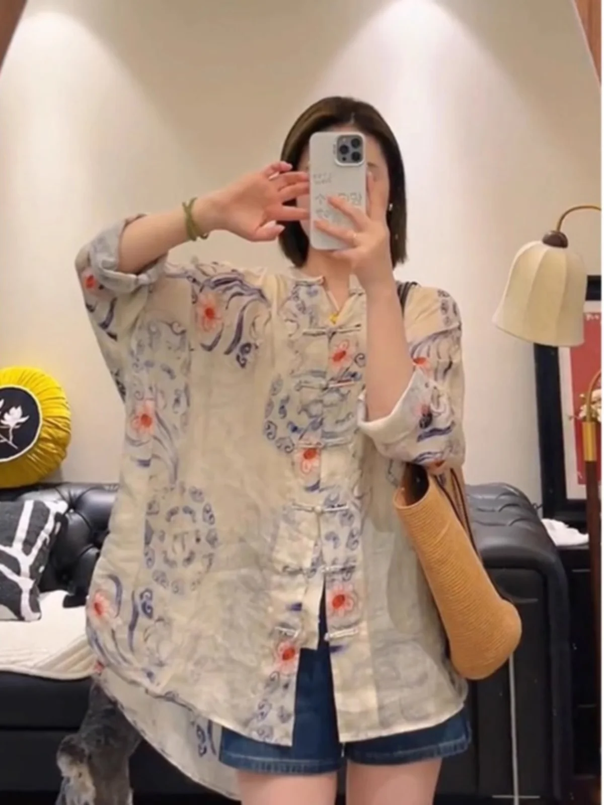 Nouveau chinois Sle réformé Tang costume coton lin irt femmes été mi-long rétro bouton mince lin ouvert Cardigan haut