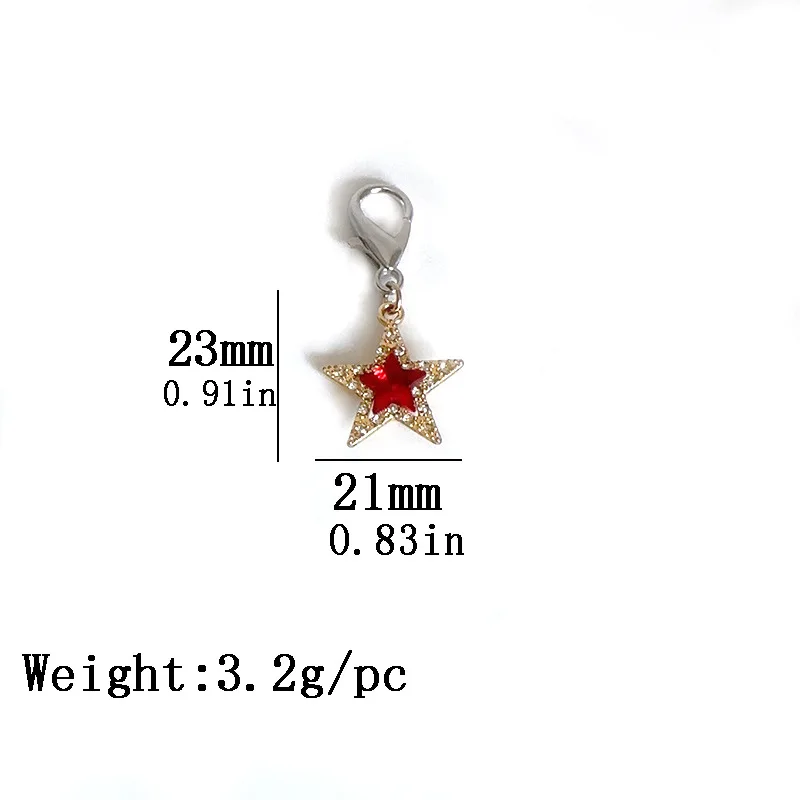 Mode Diamant Pentagramm Perle Schuh Kette Seite Abnehmbare Schuh Dekoration DIY Flache Schuhe High Top Schuhe Schuh Charms 1Pcs – Detail 2