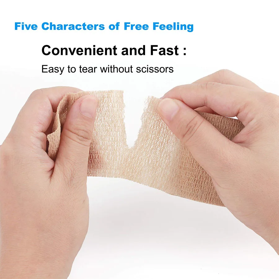 1/5 Rolls Elastic Bandage Medical Adhesive 2.5/5/7.5/10cm*4.5m Sports Breathable Tape Sports Protector For Wrist Ankle First Aid