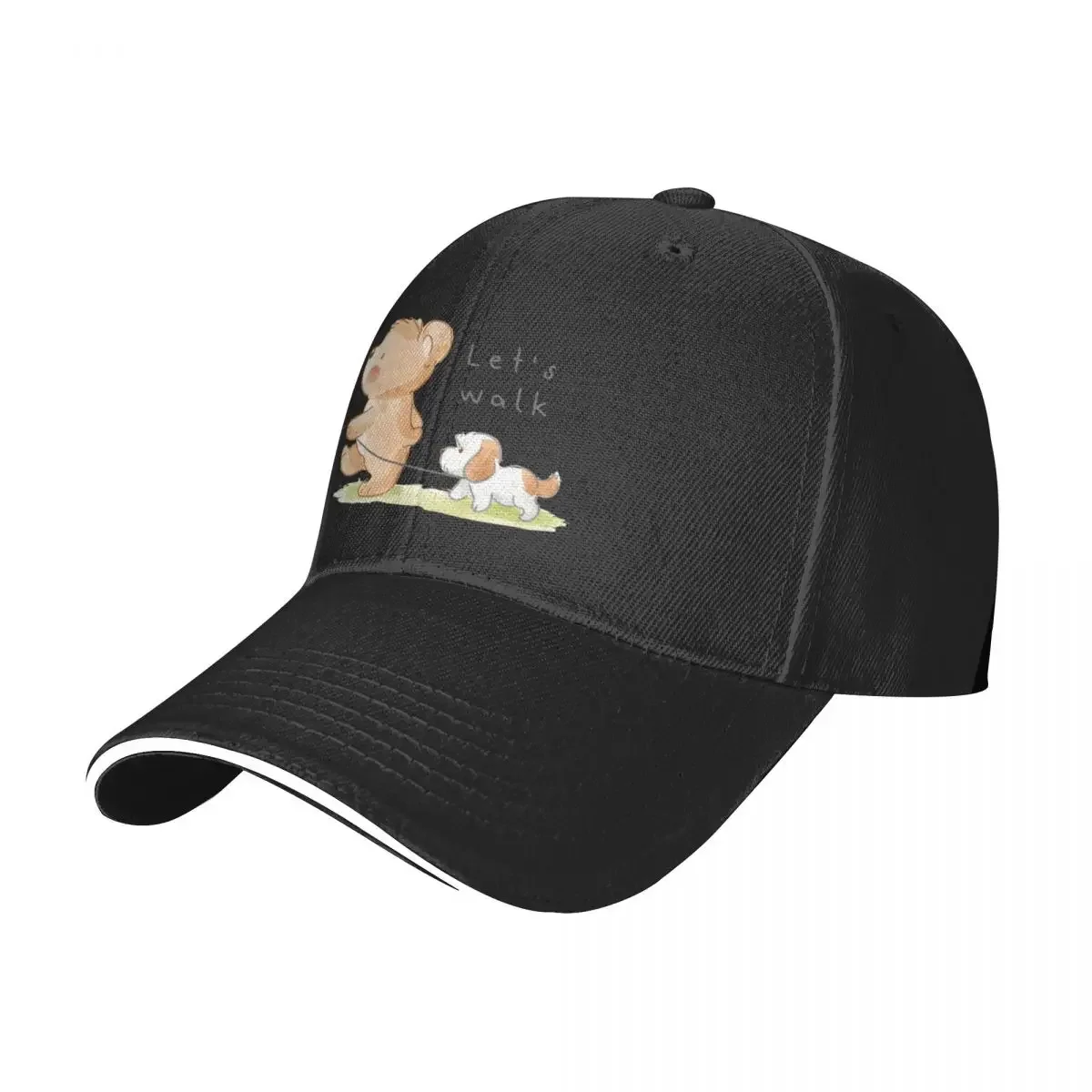 

Let's walk Cute bear walking puppy Baseball Cap New Hat Hat Baseball Cap Hood Women's Hats 2024 Men's