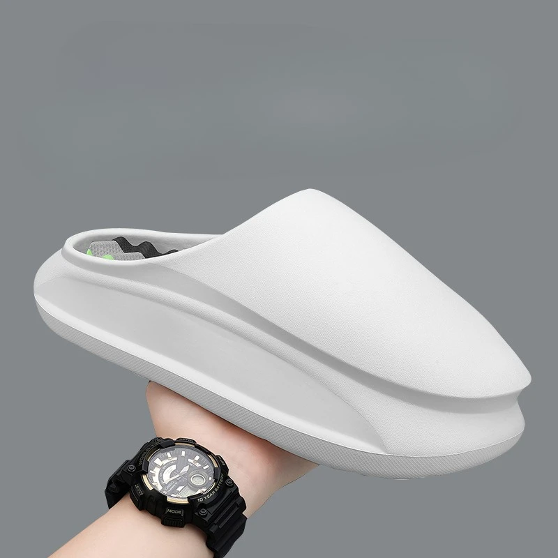Men's New Summer Wear Thick-soled Cold Slippers, Couple's Solid-color Sandals, Casual Bag Head Drag