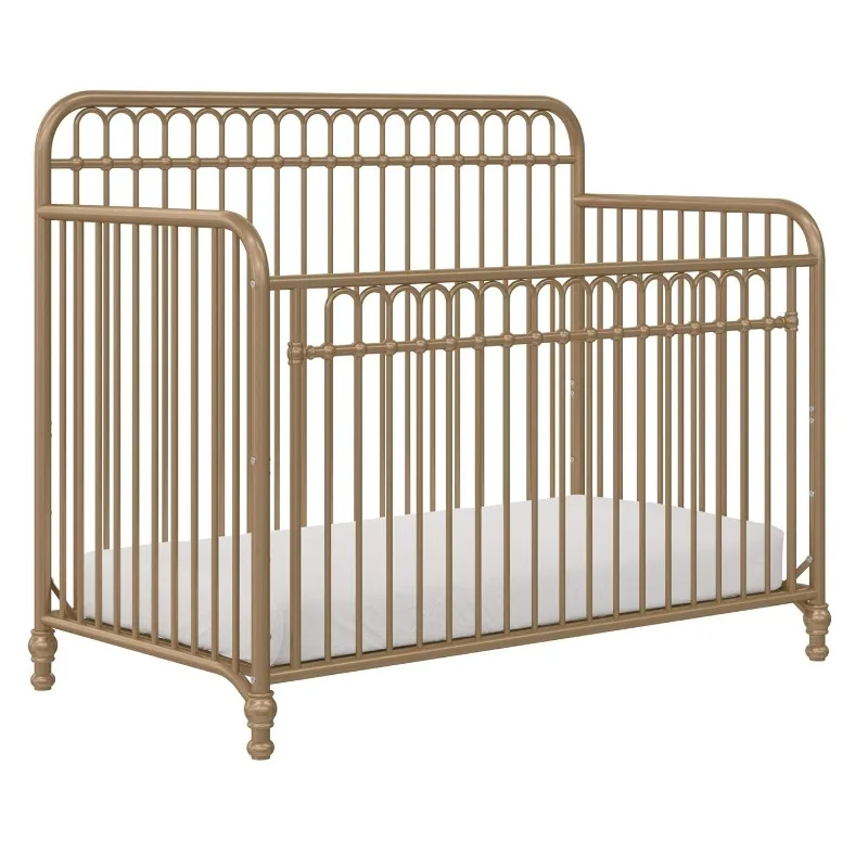 

Ivy 3-in-1 Convertible Metal Crib, JMPA Certified, Gold